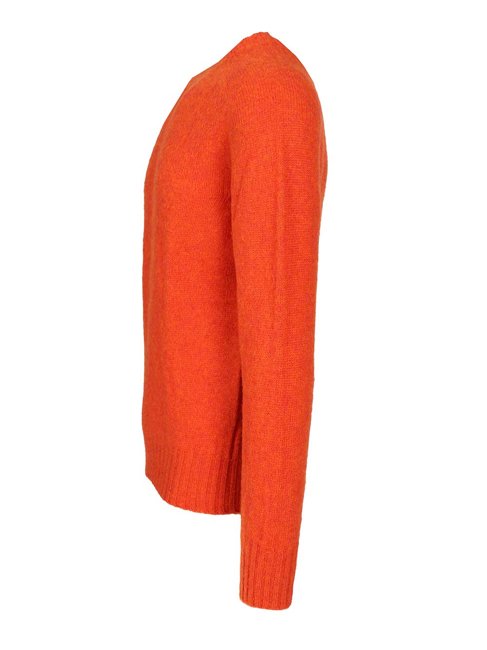 Howlin' Shetland Wool Crew Neck Knitwear - Orange | a030c7af52fb6064fbc62462e9602a1f814d12c0