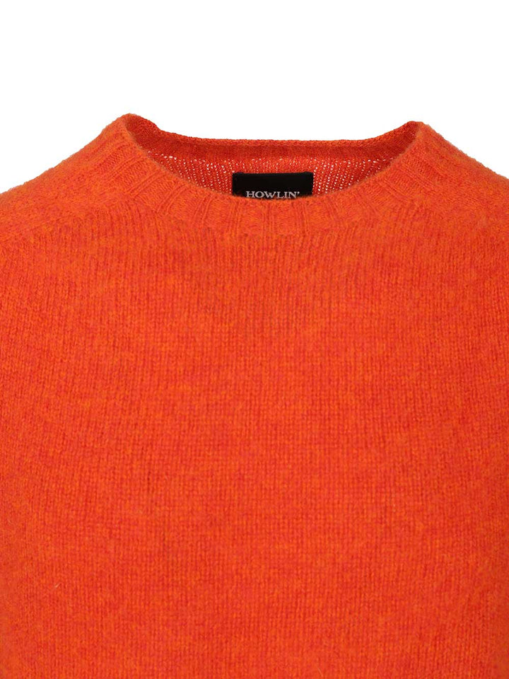 Howlin' Shetland Wool Crew Neck Knitwear - Orange | 83cd07bd5933d890f8c34e61d30c75d347e6b33c