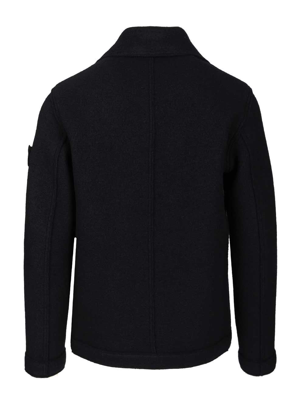 Stone Island Felt Pea Coat Knitwear - Blue | c52456105350977ce0cce2d470e9230bfbedb0b3