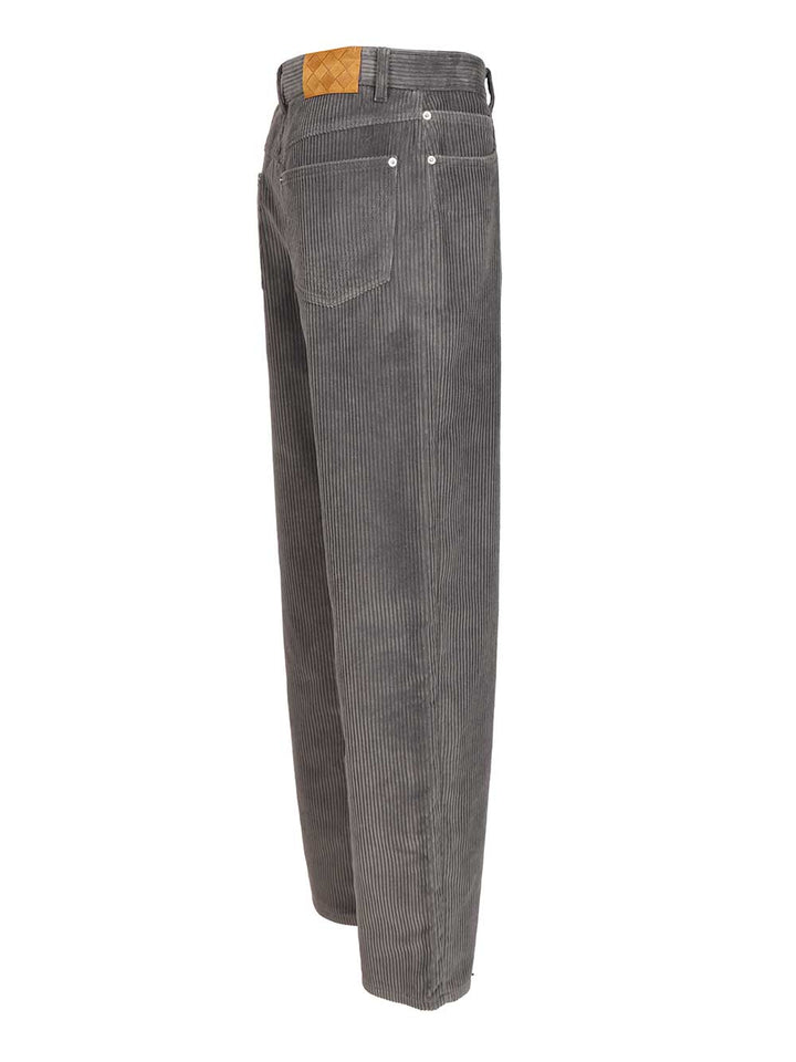 Bottega Veneta Matt Cotton Corduroy Wide Leg Trousers - Grey | 0a1746d5862e61236b4c42c2573e898740f98cb0