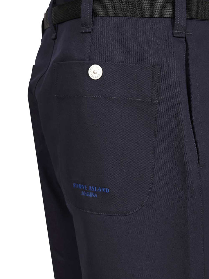 Stone Island Stretch Gabardine Chino Trousers - Blue | d1e1cc6a7920b9c1bfa5e4e767d8fcadc12347fd