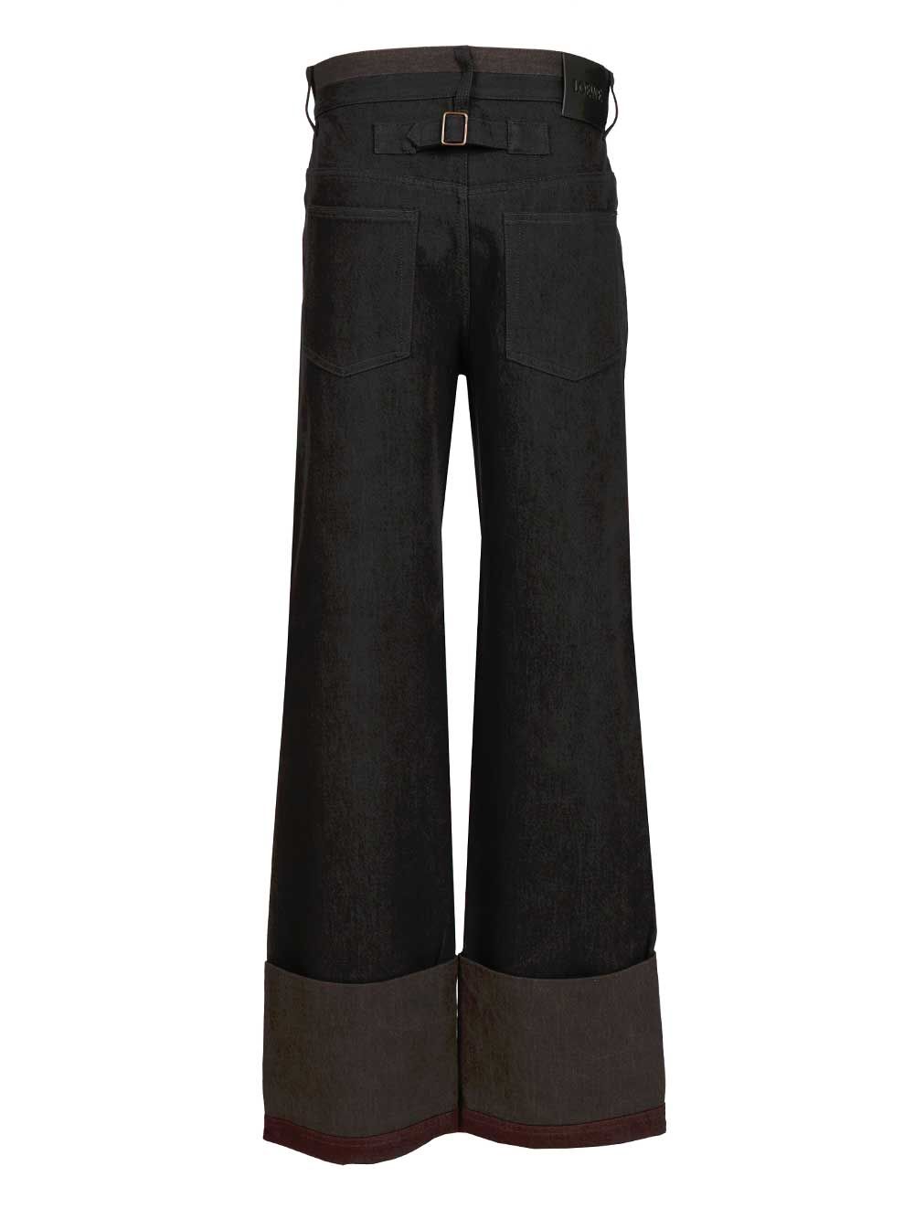 Loewe Cuffed Denim Jeans Trousers - Black | 223bbd3d63fb0ec1e22a522cb1eeaceb5a71bf74