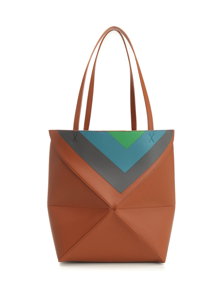 Loewe Puzzle Fold Shoulder Bags - Brown | 04c29297dd3245c5d1c7e9291566c3c2d06c2eff