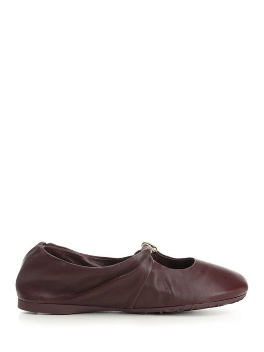 Pebble Ballerinas Scarpe Basse Bordeaux