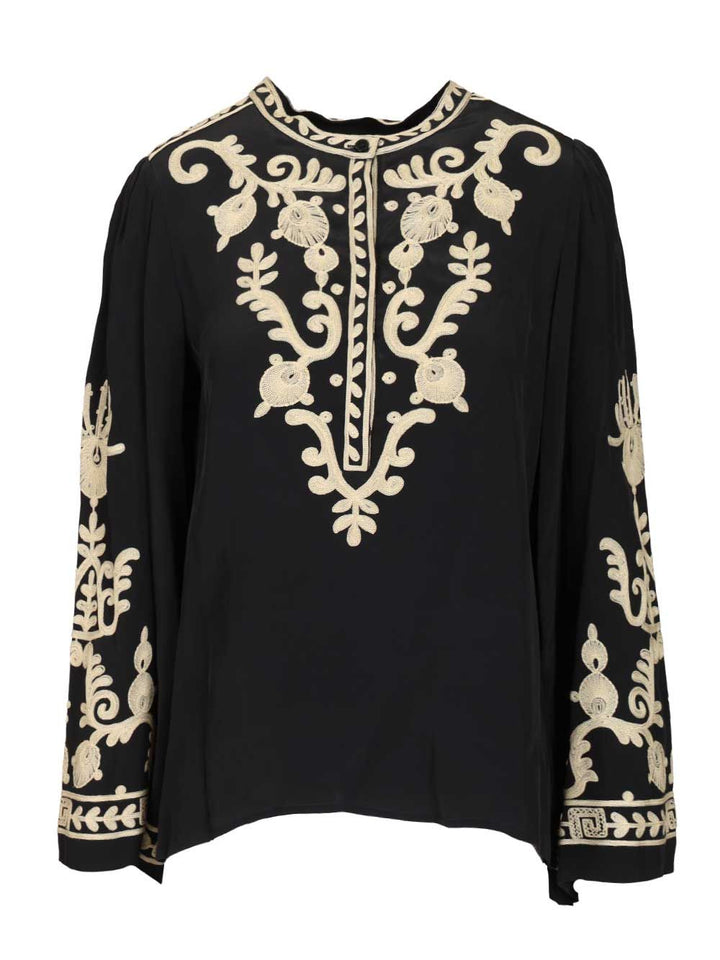 Marant Etoile Falonne Crepe Shirt Shirts - Black | 32d1925421b3222c80ac6e9682f7af53918700d8