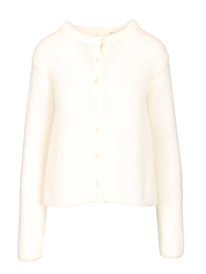 Loewe Mohair Blend Cardigan Knitwear - White | b79d4fb3da9f18956c744e0d984333ccacf6b415