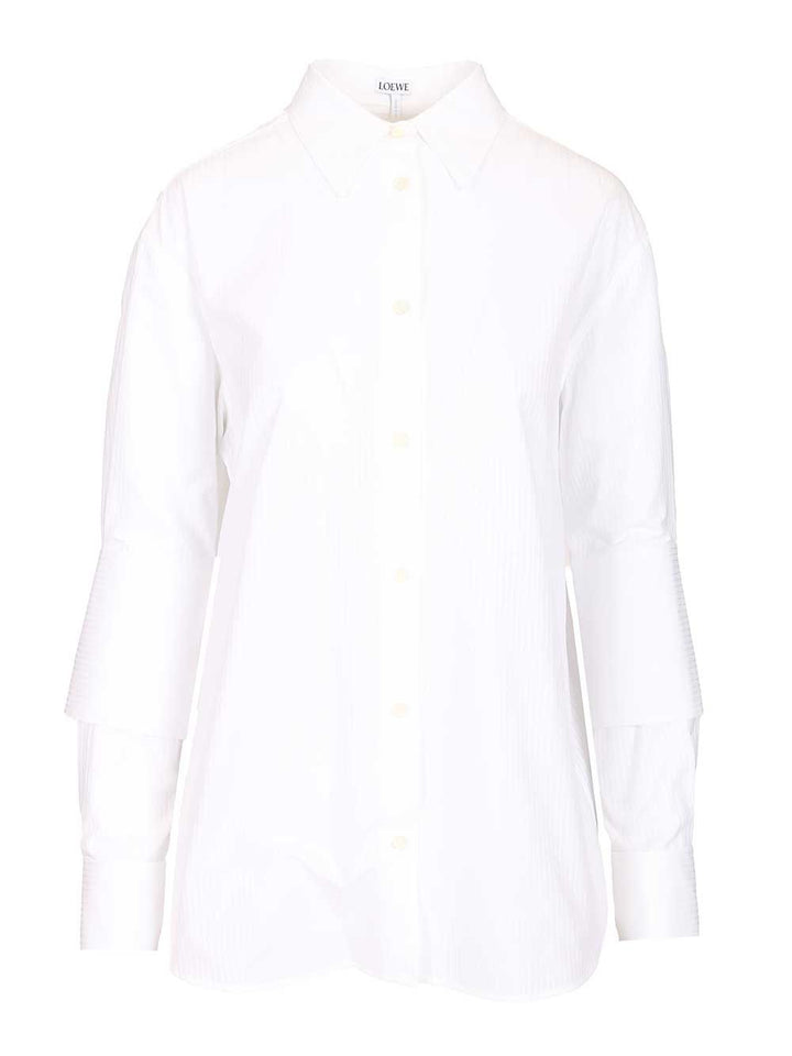 Loewe Cotton Shirt Shirts - White | b136ab1435543a91218f924b02ceefe1e9fac43a