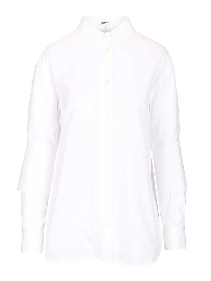Loewe Cotton Shirt Shirts - White | f5f4ac165f16138432fad7bc7dbf0ad494724607