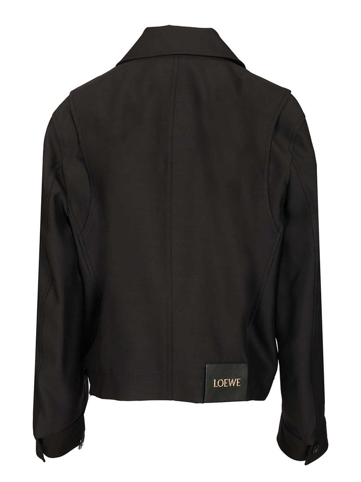 Loewe Wool And Silk Jacket Jackets - Black | bb79484933b57752f8153db2d03036e94fa349e5