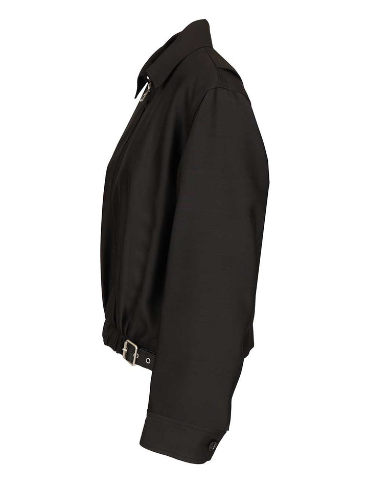 Loewe Wool And Silk Jacket Jackets - Black | 48917bb46804009a3dcc619fa05542d03335bdca