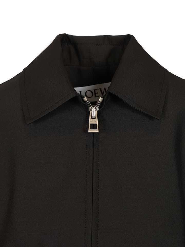 Loewe Wool And Silk Jacket Jackets - Black | 3912d52e8b45d95969510661376c3e837981129a
