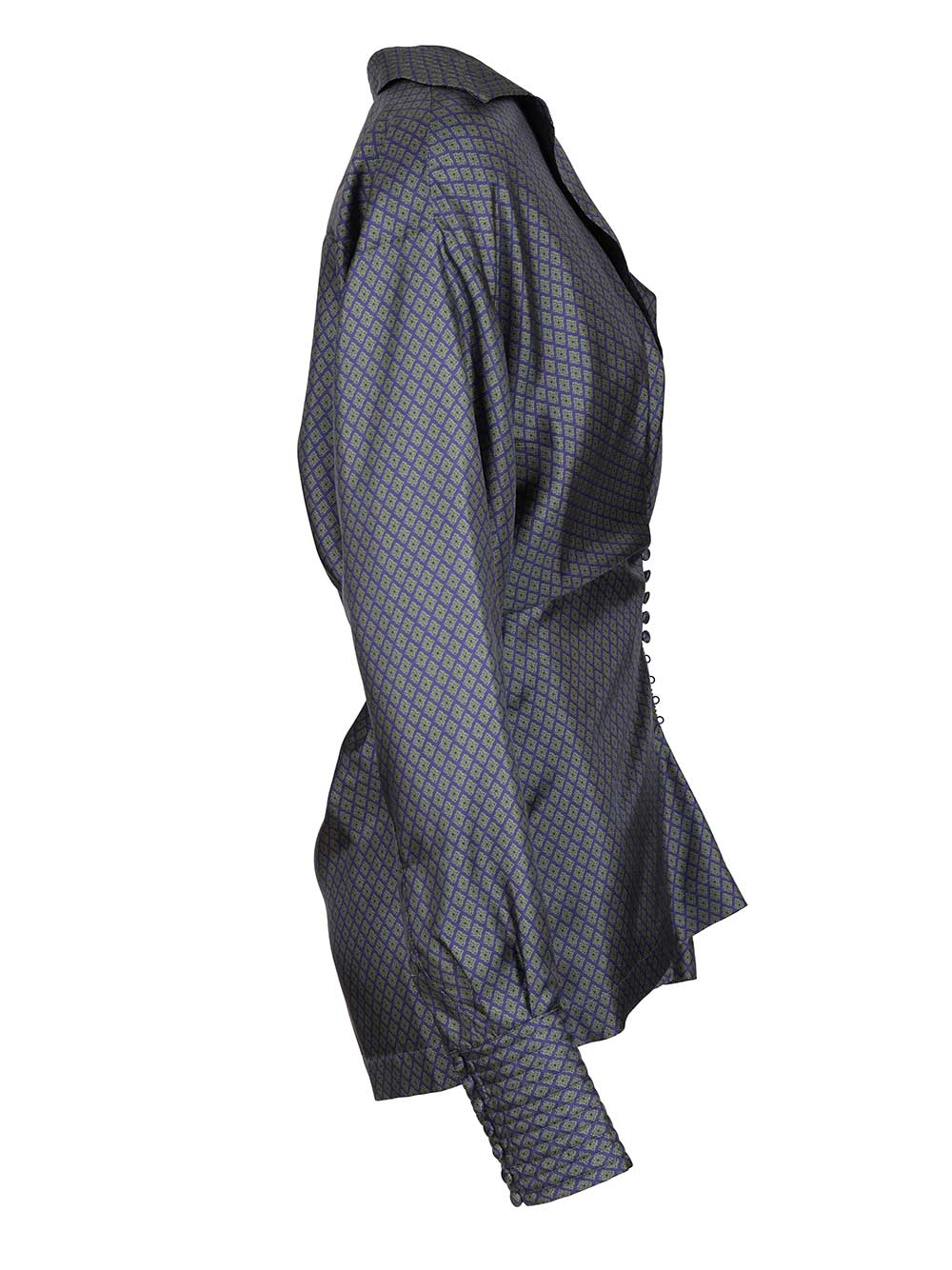 Dries Van Noten Printed Silk Twill Shirt With Wrap Detail Shirts - Blue | ec9c292cc94f8035ed90e3a685af4b66cd22d938