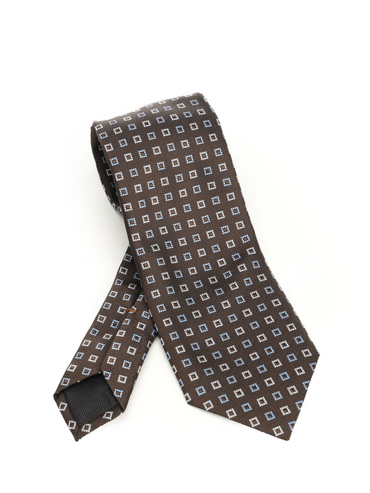 Jacquard Silk Tie Ties And Bow Ties Brown