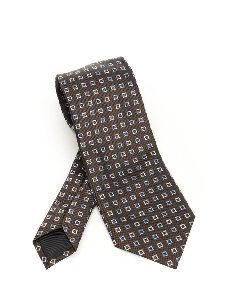 Ermenegildo Zegna Jacquard Silk Tie Ties And Bow Ties - Brown | ebab62dfcf88ae169ea0ebb5c6eadaa58ae7489d