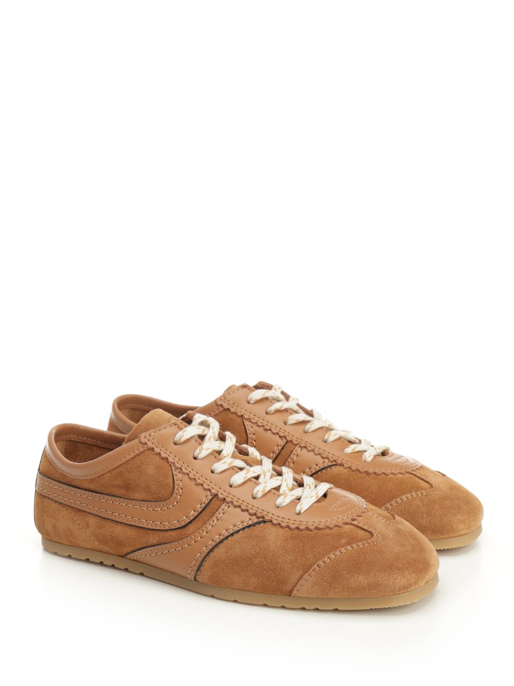 Dries Van Noten Leather And Suede Sneakers - Brown | 712ef2a061792faa996d11cdeb37b3900d209d2b