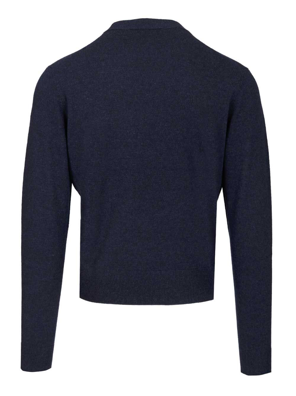 Acne Studios Crew Neck Sweater Knitwear - Blue | b7a93596b4af531fec838a0ce823433e2a0feff4