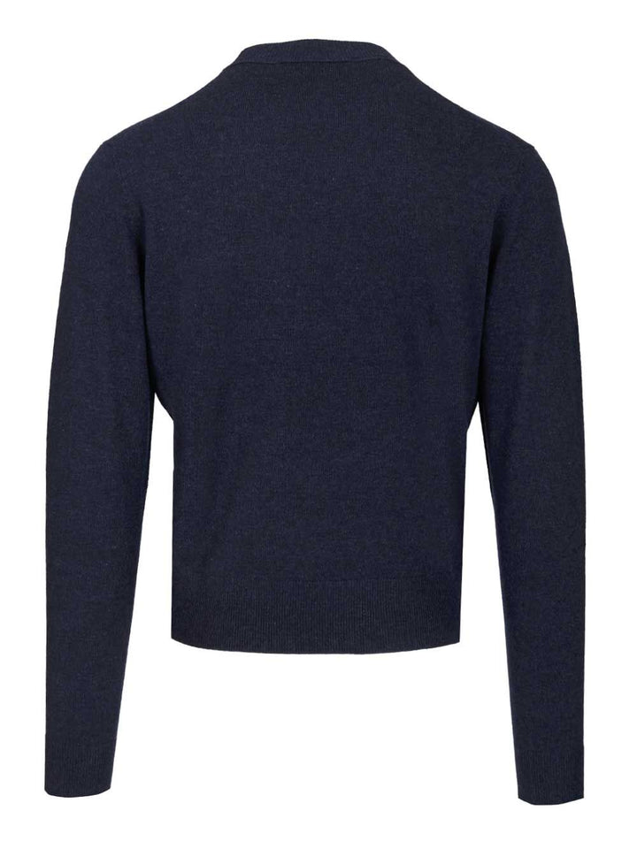 Acne Studios Crew Neck Sweater Knitwear - Blue | b7a93596b4af531fec838a0ce823433e2a0feff4