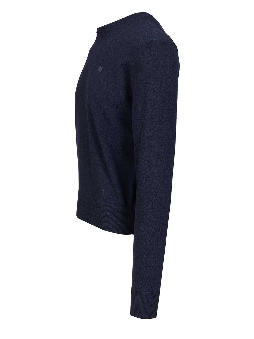 Acne Studios Crew Neck Sweater Knitwear - Blue | 3151d5f755c1032525782e436e93e3c8c80a7ee6