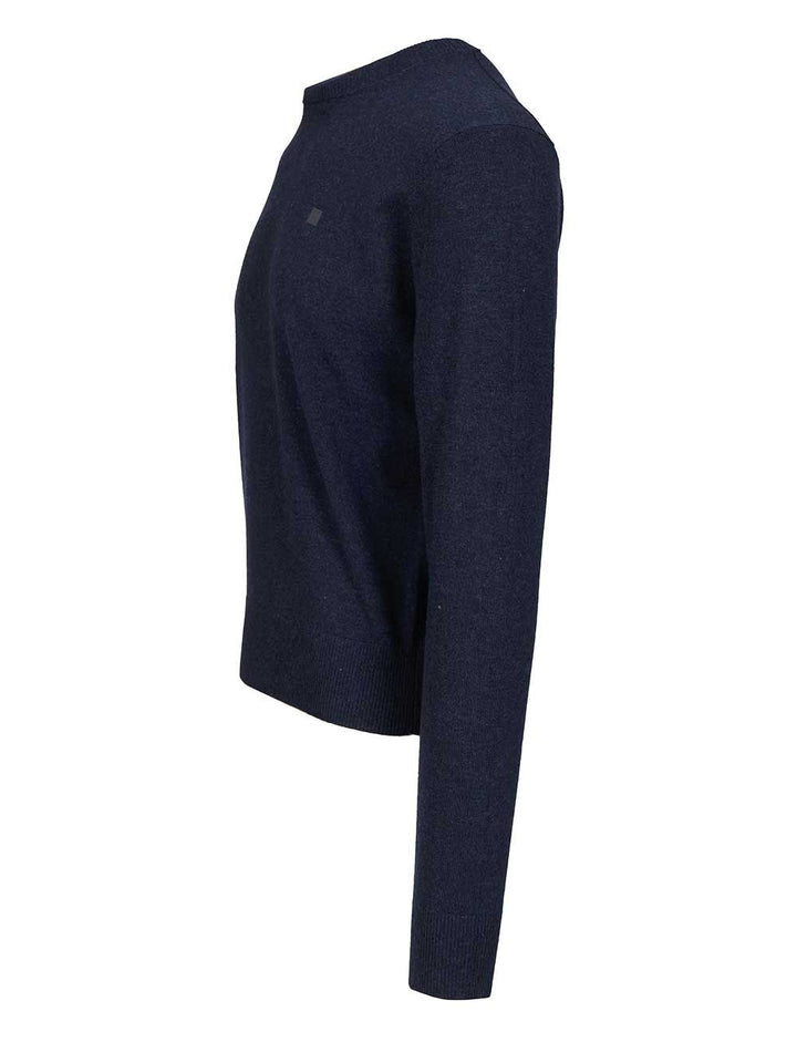 Acne Studios Crew Neck Sweater Knitwear - Blue | 3151d5f755c1032525782e436e93e3c8c80a7ee6
