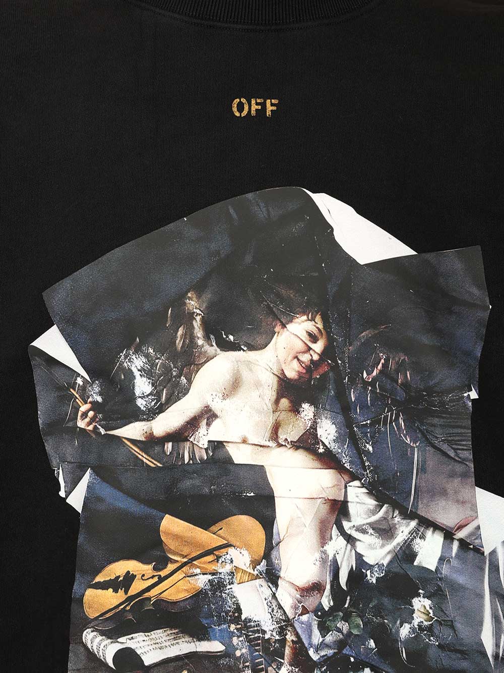 Off-White Cupid Paper Skate Sweater Sweatshirts - Black | e3efeea8e4a6aa67c2065bde7d152ea56d15f8a5