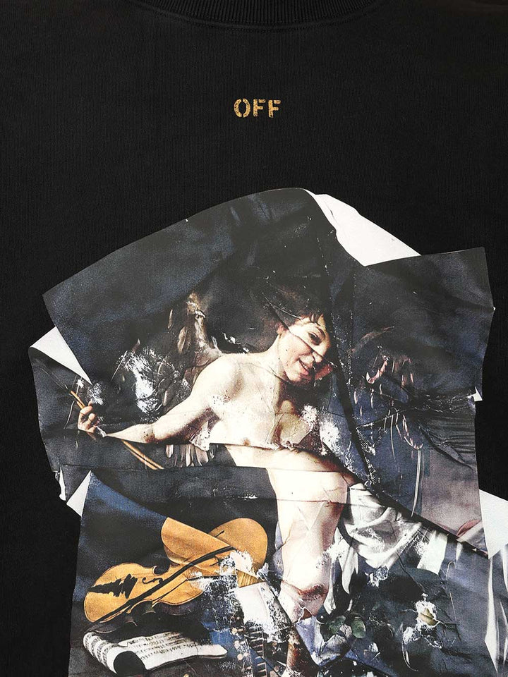 Off-White Cupid Paper Skate Sweater Sweatshirts - Black | e3efeea8e4a6aa67c2065bde7d152ea56d15f8a5