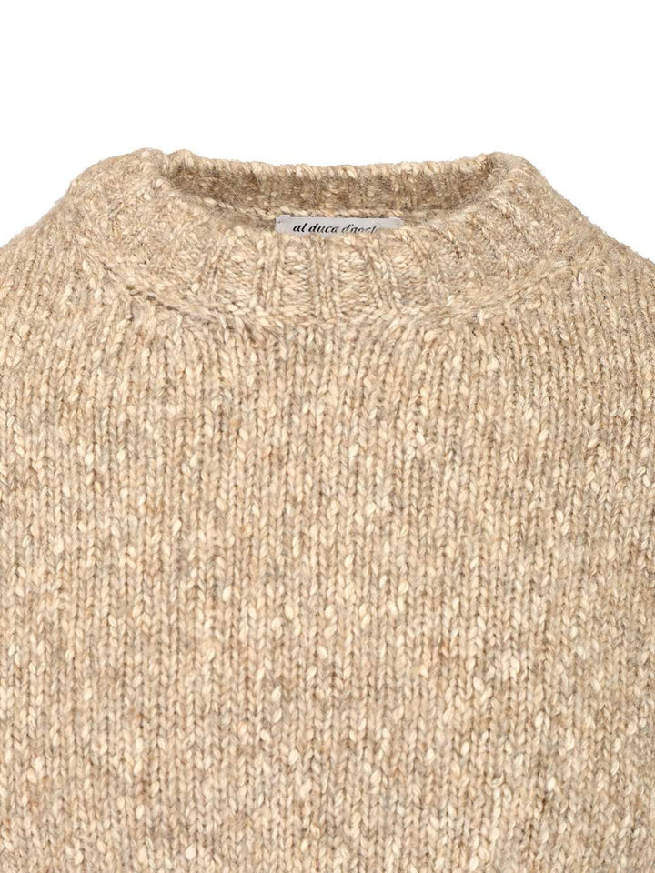 Al Duca D'Aosta Crew Neck Sweater Knitwear - Beige | 097c01b1ca208ae410289f8f4613a2aa0cb90439