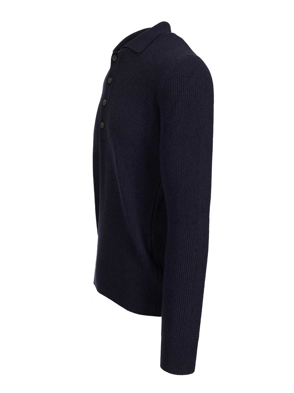 Al Duca D'Aosta Wool And Cashmere Polo Shirt Knitwear - Blue | db2ae57e1f64410158f5e017a21c26cd2a5f3717