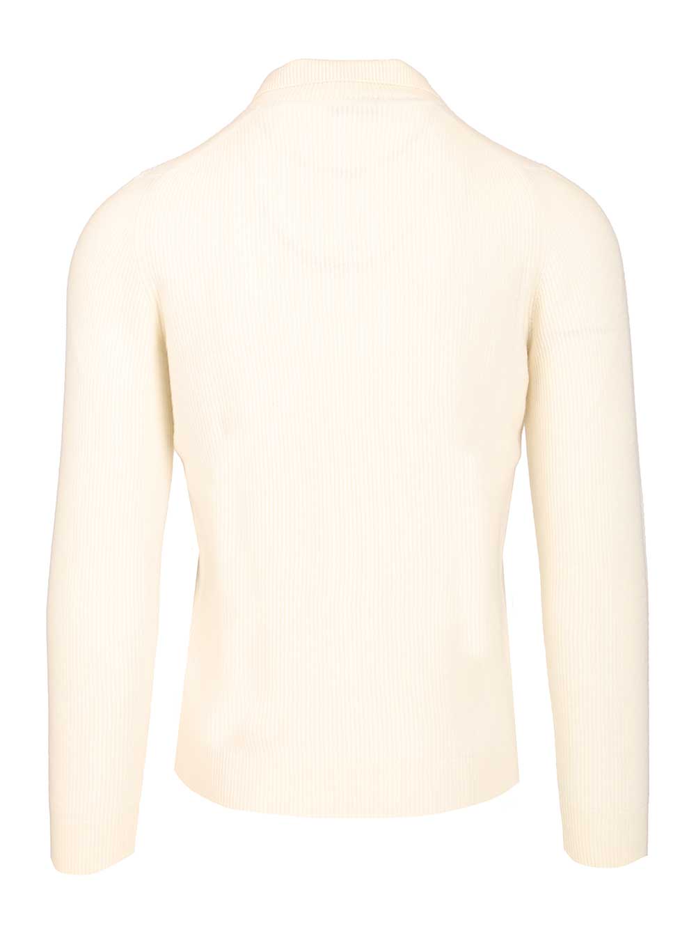 Al Duca D'Aosta Wool And Cashmere Polo Shirt Knitwear - White | 954748824508a9d100c86416a6cf885be6b0d4e1