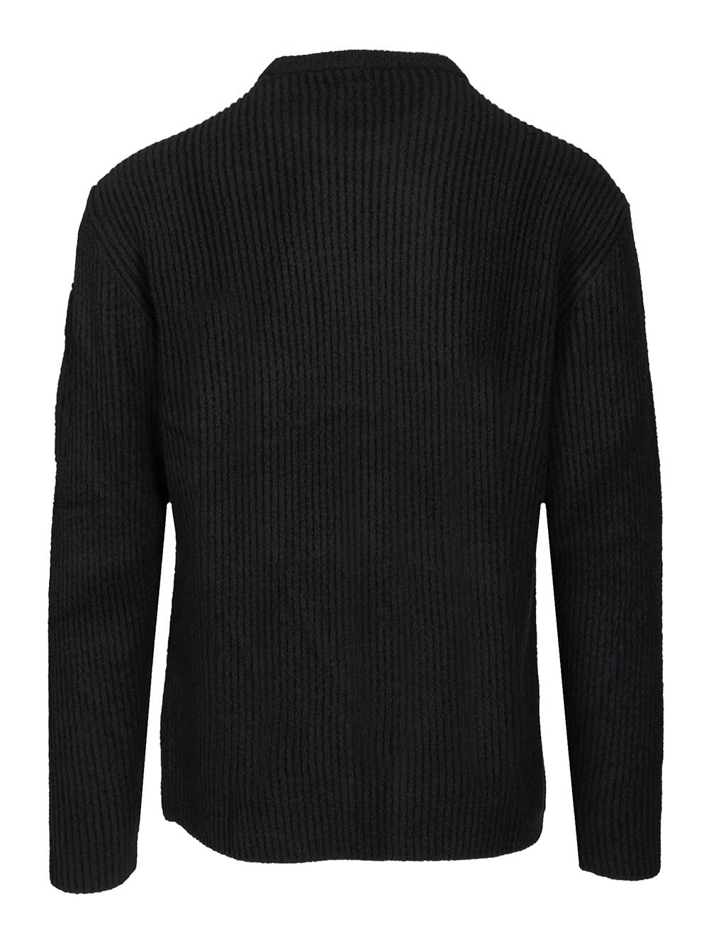 C.P. Company Lente Crewneck Sweater Knitwear - Black | d37513b0bb02c3d6bdc7b5d3a361e88770599252