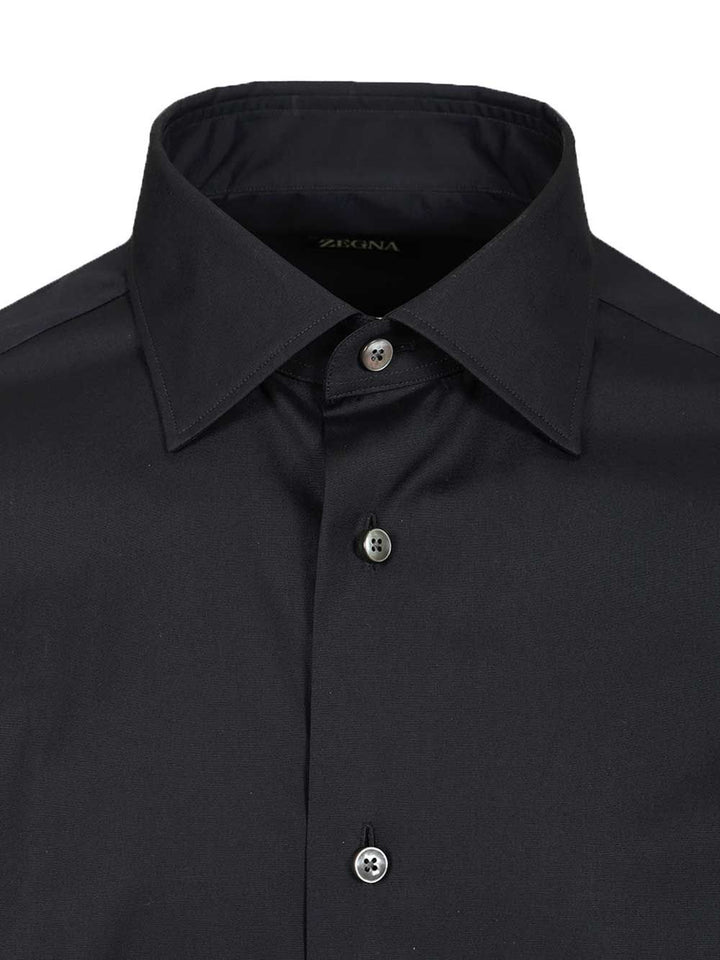 Ermenegildo Zegna Stretch Cotton Shirt Shirts - Blue | bced9a3c468fbcd9a1ac64b568f3dbfc5e334001