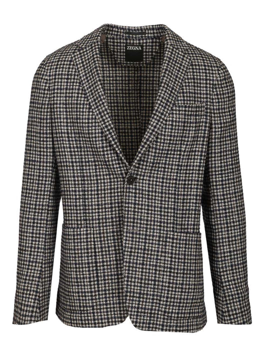 Wool And Mulberry Silk Blazer Jackets Multicolor