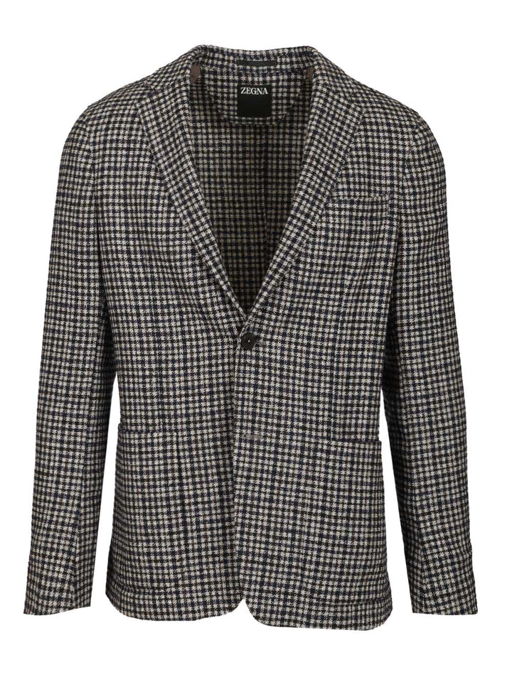 Ermenegildo Zegna Wool And Mulberry Silk Blazer Jackets - Multicolor | 013f4c3e21e648851f76282dac204d12aa83415c