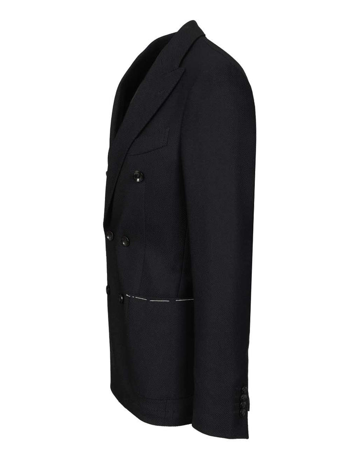 Al Duca D'Aosta Unlined Double-Breasted Blazer Jackets - Blue | 94f3981e9d452bf0d32d8e98f1a6f6d40c583878