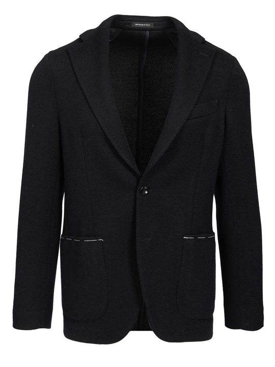 Unlined Single-Breasted Jacket Jackets Blue