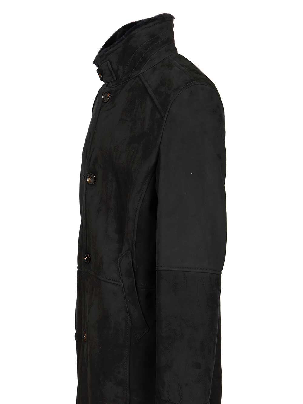 Al Duca D'Aosta Merinillo Shearling Coat Coats - Blue | abd580904417745b58bc1a79287de6af87038e97