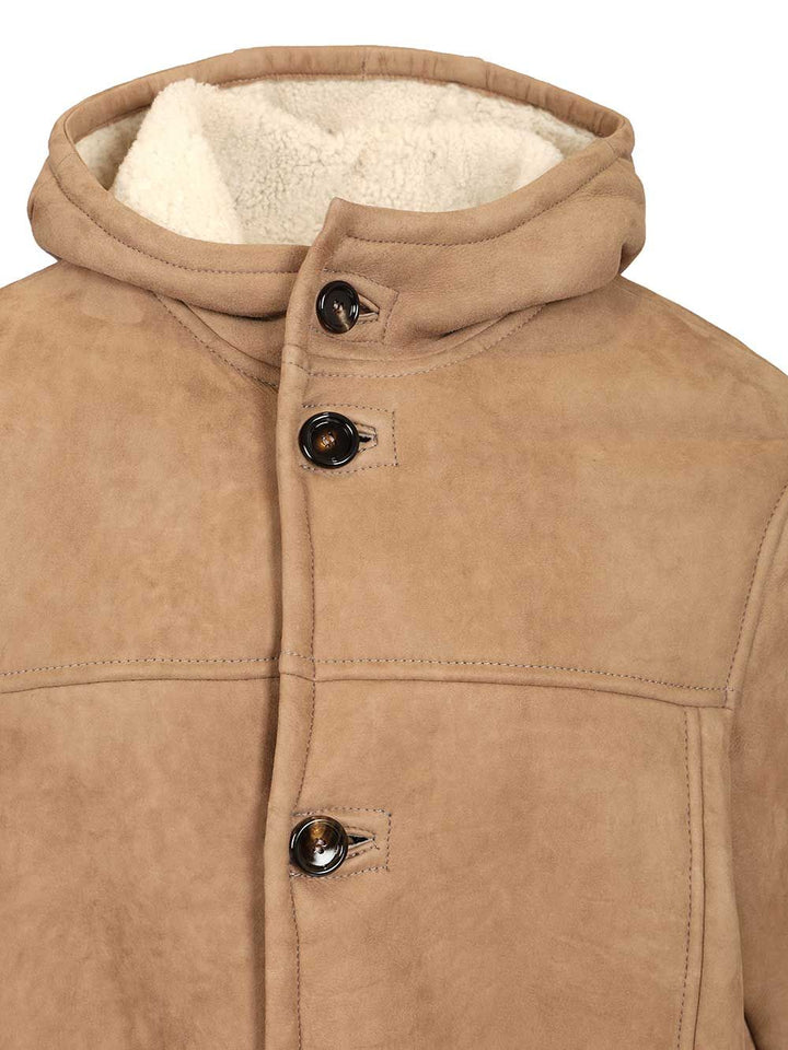 Al Duca D'Aosta Merinillo Shearling Coat Coats - Beige | 5e32c33785028f8f0446b561d59294e69240e4cf