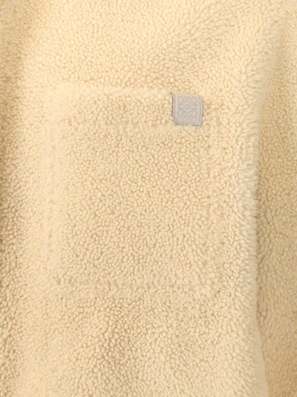 Loewe Shearling Overshirt Shirts - White | 1eec907a0caa3a31f1ed6861d579b302d6d0a7ef