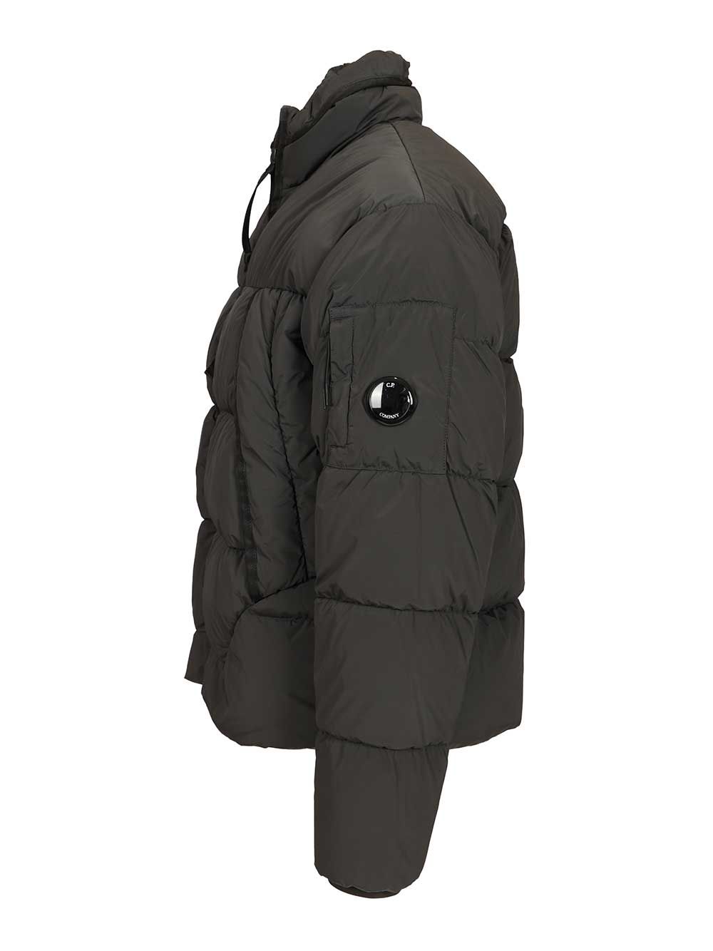 C.P. Company Hooded Down Jacket Jackets - Grey | f8ec5ecf0e5a772299a35f7abd1537804b8c4bad