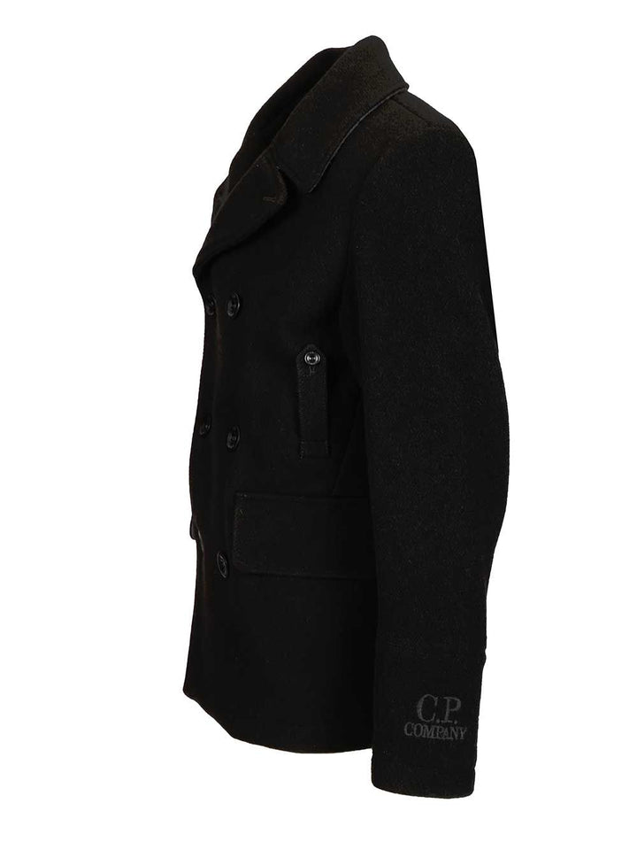 C.P. Company Pea Coats - Black | e67cb1cf792439050804c379dda568e4cb6935b1