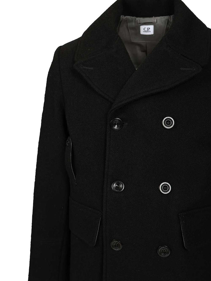 C.P. Company Pea Coats - Black | 6b8b0f1287a741cc2dc461dd1ab96f3077bc44fd