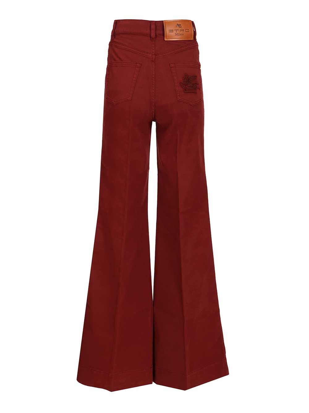Etro Flare Jean Trousers - Bordeaux | 0ed26708fc3f6361a36a43729ac9fbc150618640