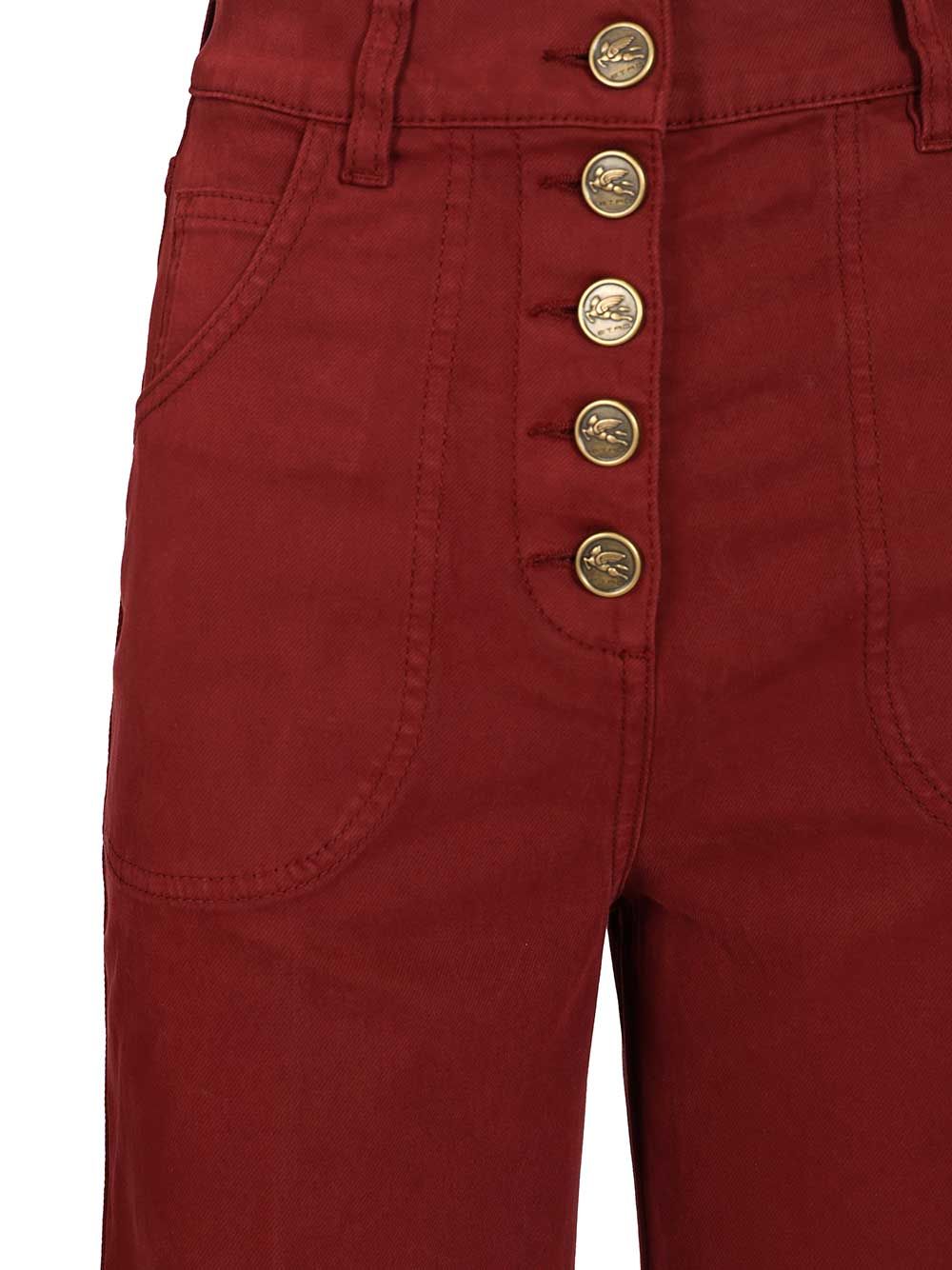 Etro Flare Jean Trousers - Bordeaux | 053183ad6dbe78a12a9e86e5d8dd76cdf4d8776a