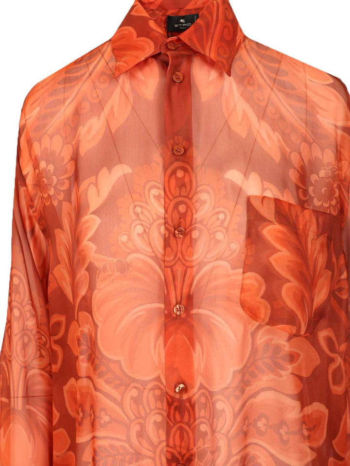 Etro Silk Shirt Shirts - Orange | 1e8dd5667c8bcd94e7027c503166ea0798e84e85