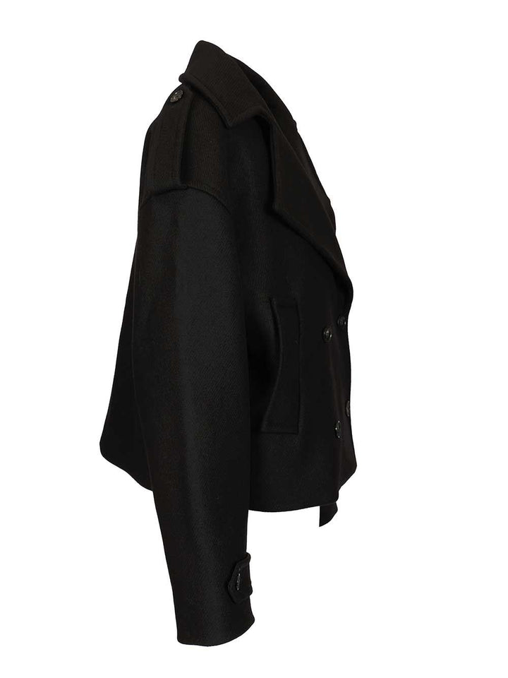 Maison KitsunÉ Short Coat Knitwear - Black | b1c6238d8183ecb5a137bddc6aaafc96fff172d1