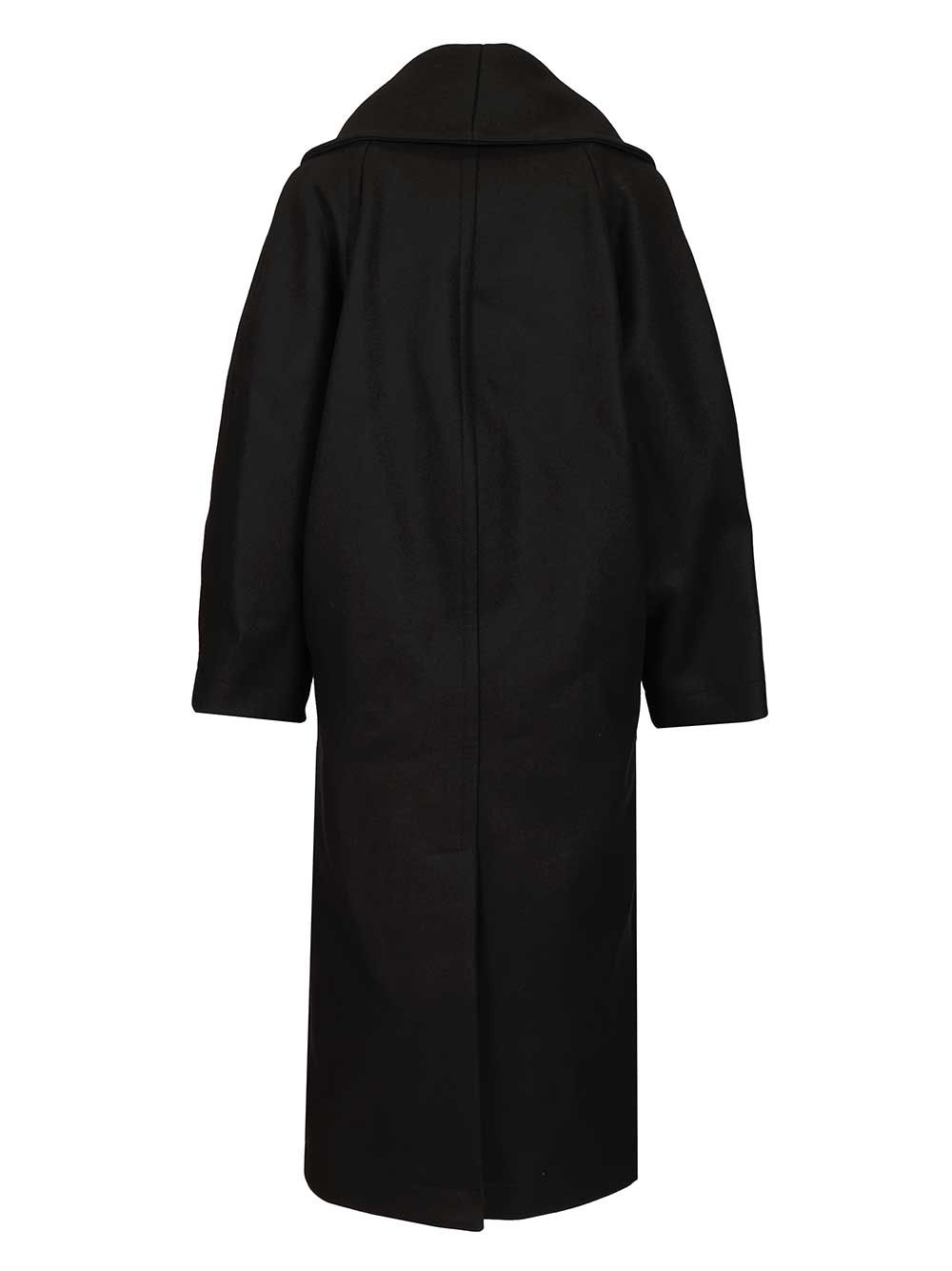 Bottega Veneta Double-Breasted Coat Coats - Black | b4b1ed47dcc6f2af03bb478878cdbc8e300862f7