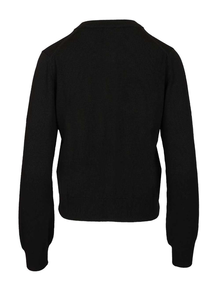 Maison KitsunÉ Baby Fox Merino Regular Cardigan Knitwear - Grey | 8b3b124e7e71b50b2e00aa95306285683cb09e53