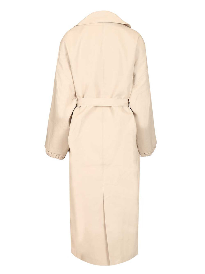 Jacquemus Trapezi Trench Coat Coats - White | f043eeae43474599bf4be4e5618bea2bb66af685
