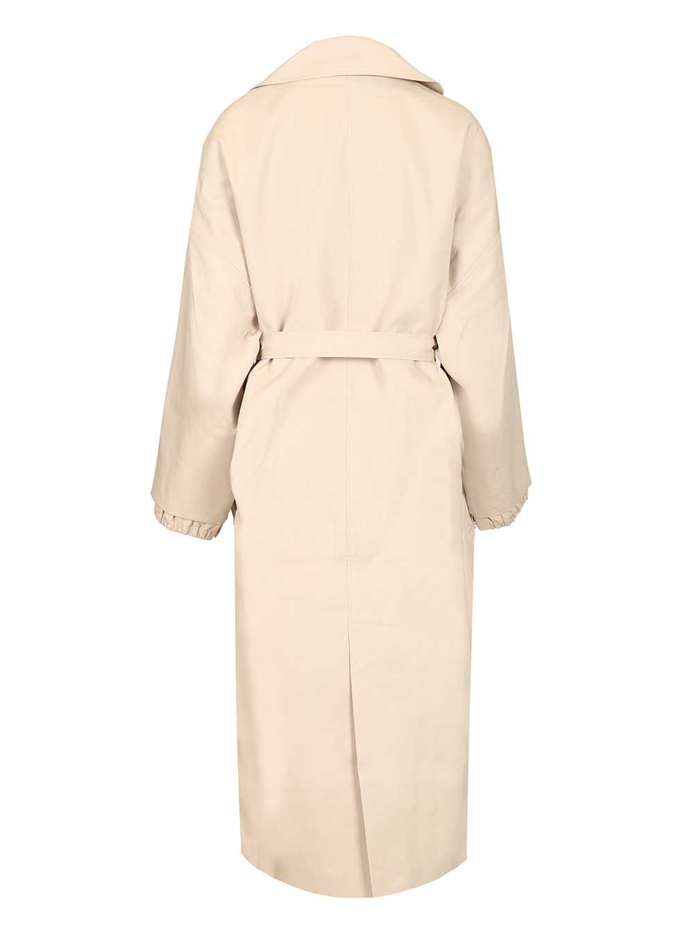Jacquemus Trapezi Trench Coat Coats - White | dc017f8d9c2e45e47a54b531d7347aa557356aac