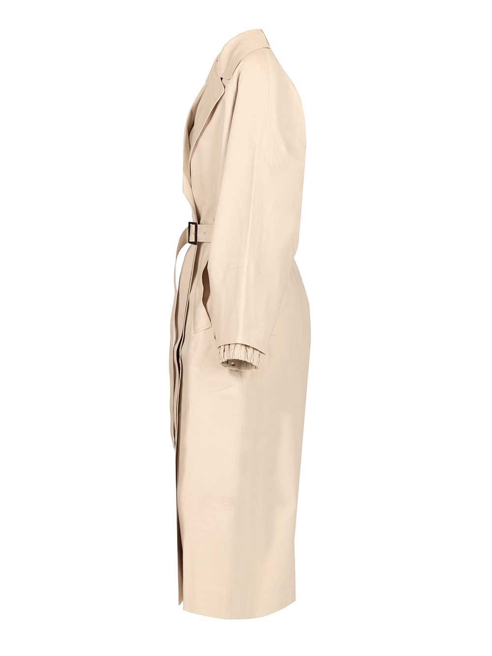 Jacquemus Trapezi Trench Coat Coats - White | efb4334121f0d156692cb78d5a86eda5f9dce68f