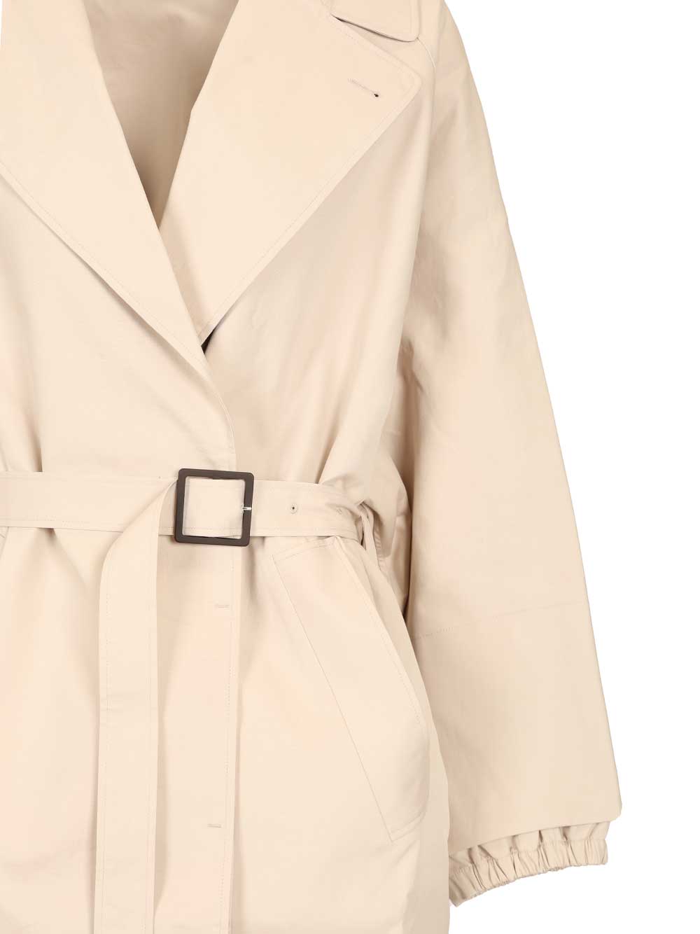 Jacquemus Trapezi Trench Coat Coats - White | af6cb41076a473fff2d98fd503974ecc4147a296